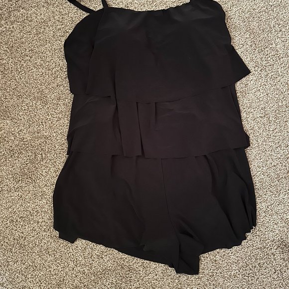 TRIMSHAPER ROXY TIERED BODY SCULPT ONE PIECE SWIM ROMPER SIZE 12  #581 - Picture 3 of 5